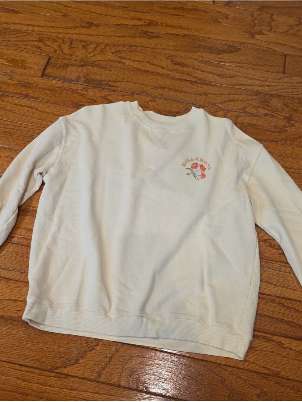 Billabong Cream Sweatshirt with Orange Poppy Graphic - Picture 6 of 6